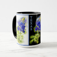 Texas Bluebonnets con negro, Mug