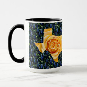 Taza Texas Bluebonnets & Yellow Rose Mug
