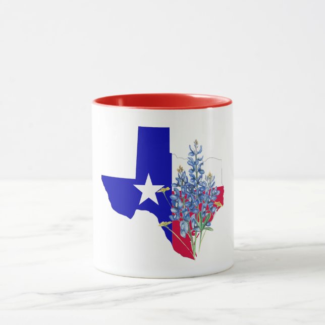 Taza Texas y Bluebonnets (Centro)