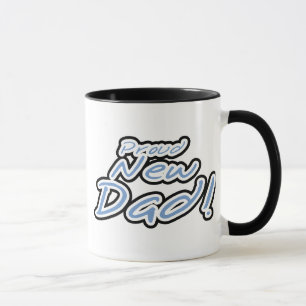 Taza Texto azul/negro Orgulloso padre nuevo