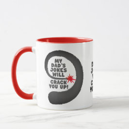 Taza Texto de diseño lindo Los Chistes de mi papá te ca