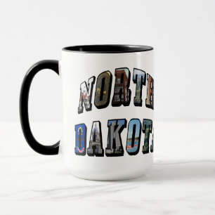Taza Texto de imagen de Dakota del Norte