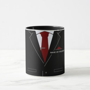 Taza Texto de nombre personalizado de Funny Business Mu