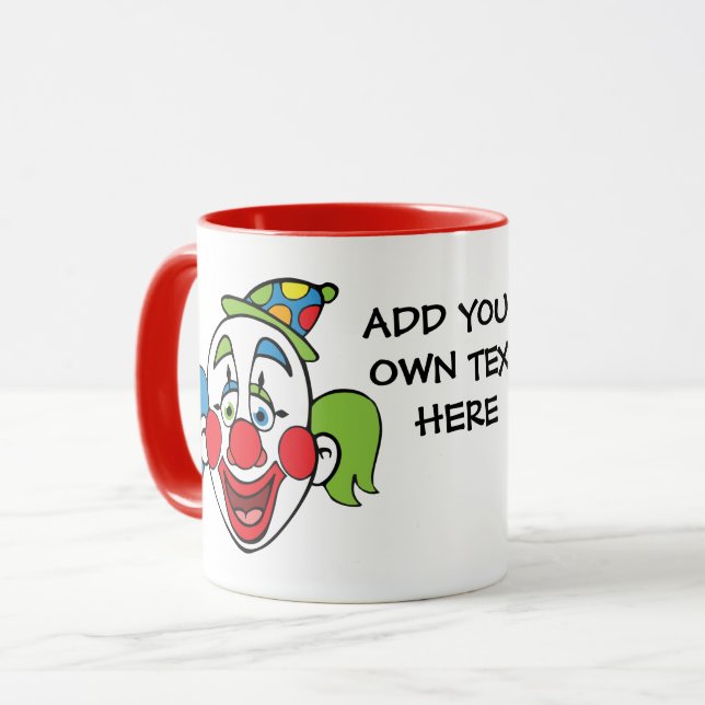Taza Texto de payaso Personalizado (Anverso izquierdo)