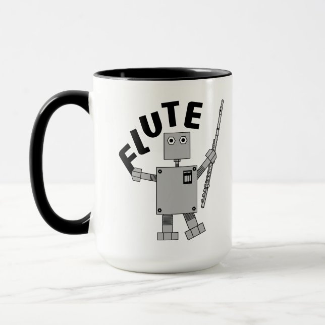 Taza Texto de robot de flauta (Izquierda)