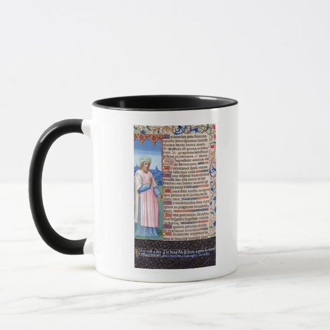 Taza Texto del Magnificat con un retrato de (Izquierda)