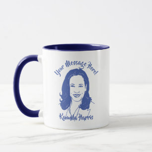 Taza Texto del Personalizado de arte Kamala Harris Line
