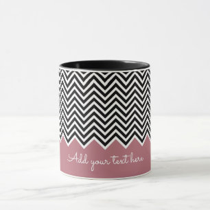 Taza TEXTO del Personalizado de Chevron moderno de colo