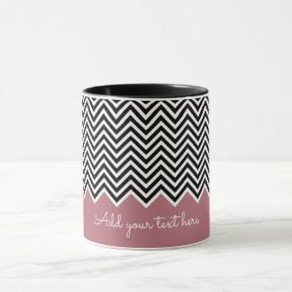 Taza TEXTO del Personalizado de Chevron moderno de colo