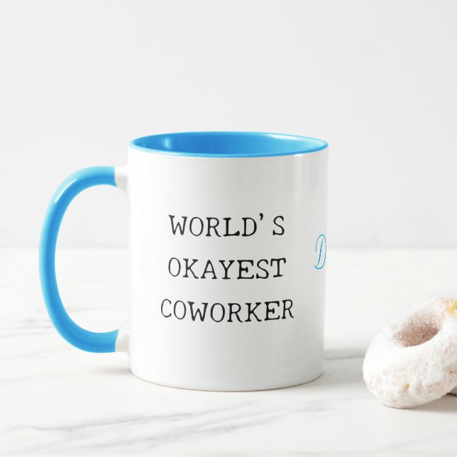 Taza Texto del Personalizado de coworker más gracioso d (Con donut)