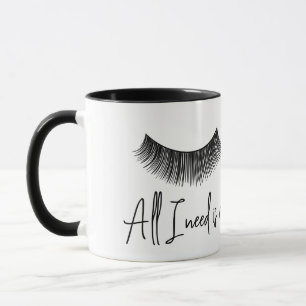 Taza Texto divertido con pestañas