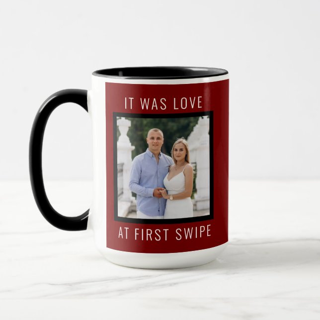 Taza Texto editable y foto personalizada del Día de San (Izquierda)