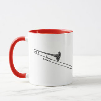 Taza Texto en negro con forma de trombona