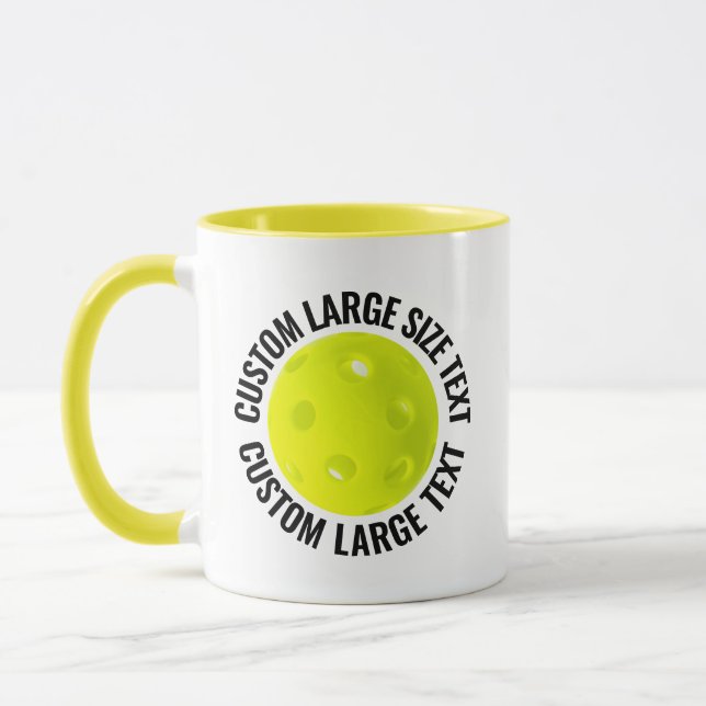 Taza Texto Grande Amarillo Combo 11oz Pickleball Person (Izquierda)