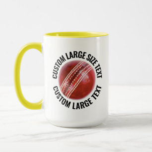 Taza Texto Grande Amarillo Combo 15oz Cricket Personali