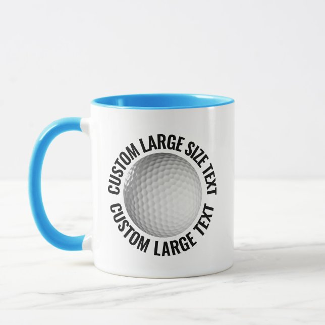 Taza Texto Grande Azul Claro Combo 11oz Golf Personaliz (Izquierda)