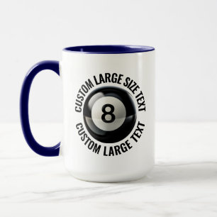 Taza Texto Grande AZUL MARINO Combo 15oz 8 Ball Persona