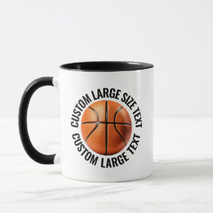 Taza Texto Grande BLACK Combo 11oz Baloncesto Personali