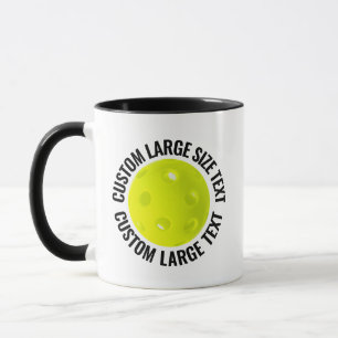 Taza Texto Grande BLACK Combo 11oz Pickleball Personali