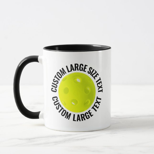 Taza Texto Grande BLACK Combo 11oz Pickleball Personali (Izquierda)