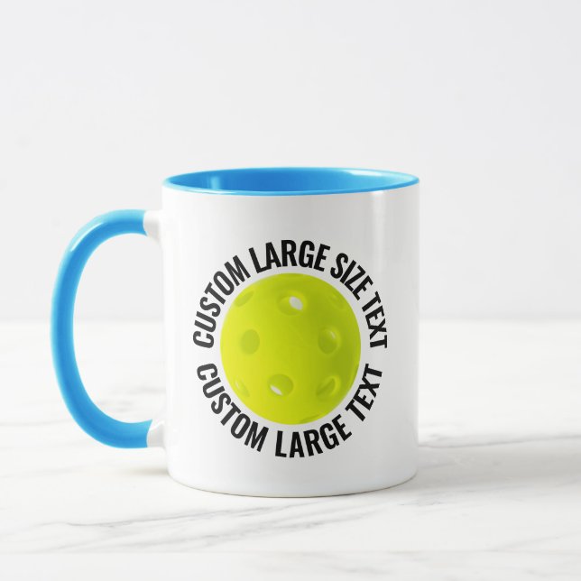 Taza Texto Grande Combo Azul Claro 11oz Pickleball Pers (Izquierda)
