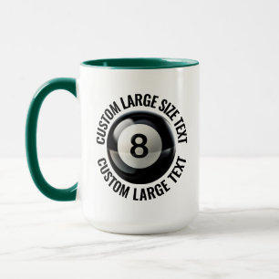 Taza Texto Grande Combo CAZA VERDE 425g 8 Bola Personal