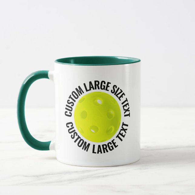 Taza Texto Grande HUN. COMBO VERDE 11oz Pickleball Pers (Izquierda)