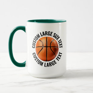 Taza Texto Grande HUN. COMBO Verde 15oz Baloncesto Pers