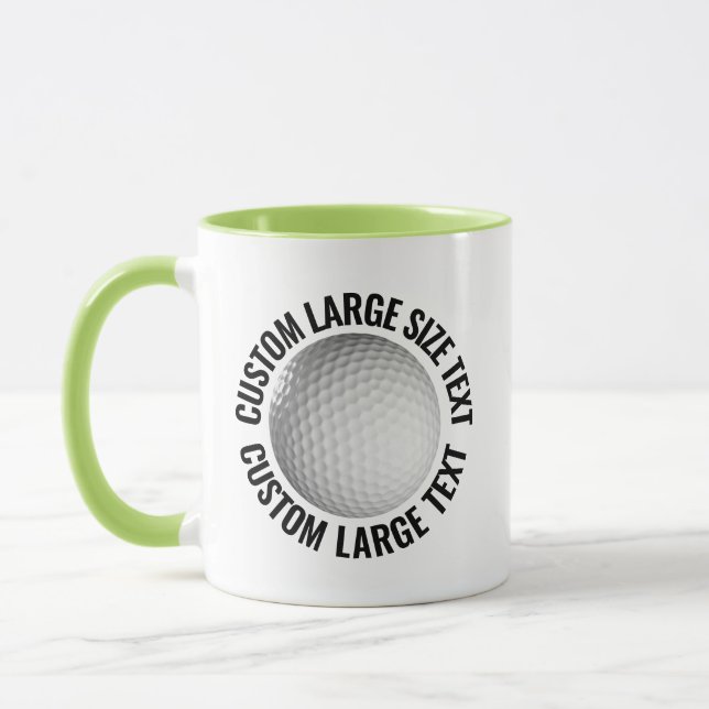 Taza Texto Grande LIMA VERDE Combo 11oz Golf Personaliz (Izquierda)