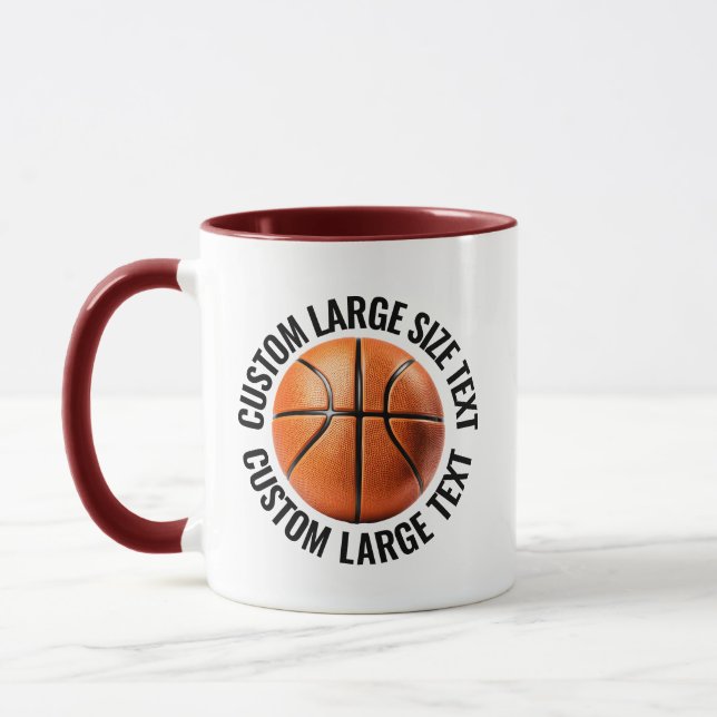 Taza Texto Grande MAROON Combo 11oz Baloncesto Personal (Izquierda)
