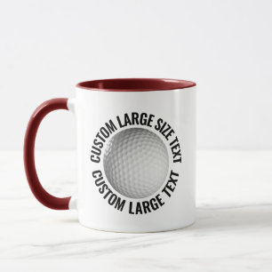 Taza Texto Grande MAROON Combo 11oz Golf Personalizado