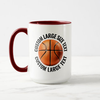 Taza Texto Grande MAROON Combo 15oz Baloncesto Personal