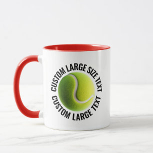 Taza Texto Grande ROJO Combo 11oz Tenis Personalizado