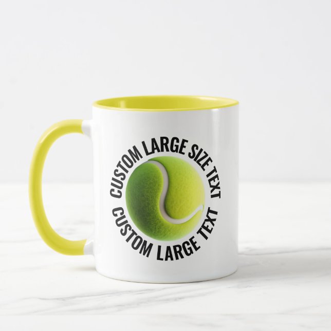 Taza Texto Grande YELLOW Combo 11oz Tenis Personalizado (Izquierda)