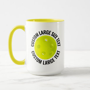 Taza Texto Grande YELLOW Combo 15oz Pickleball Personal