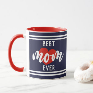 Taza Texto lindo a la mejor mamá con corazón