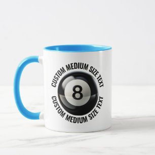 Taza Texto Mediano AZUL CLARO Combo 11oz 8 Ball Persona