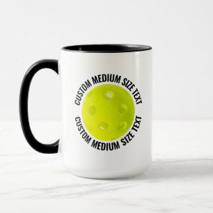 Taza Texto Mediano BLACK Combo 15oz Pickleball Personal