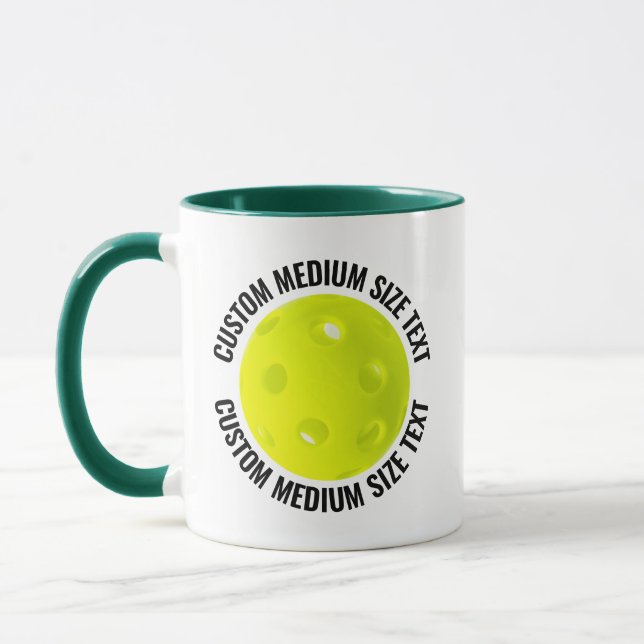 Taza Texto Mediano H. GREEN Combo 11oz Pickleball Perso (Izquierda)