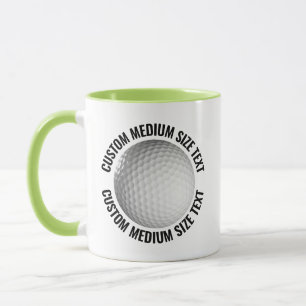 Taza Texto Mediano LIMA VERDE Combo 11oz Golf Personali