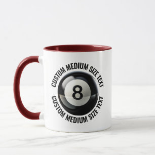 Taza Texto Mediano MAROON Combo 11oz Personalizado 8 Bo