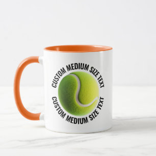 Taza Texto Mediano NARANJA Combo 11oz Tenis Personaliza