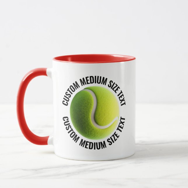 Taza Texto Mediano RED Combo 11oz Tenis Personalizado (Izquierda)