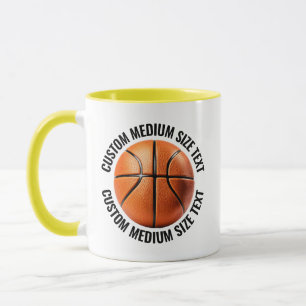 Taza Texto Mediano YELLOW Combo 11oz Baloncesto Persona