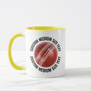 Taza Texto Mediano YELLOW Combo 11oz Cricket Personaliz