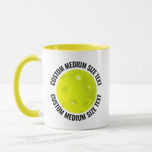 Taza Texto Mediano YELLOW Combo 11oz Pickleball Persona