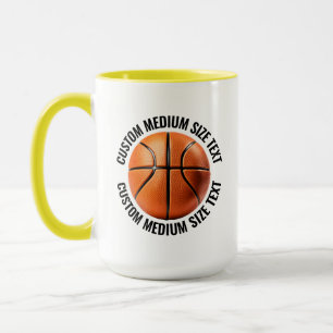 Taza Texto Mediano YELLOW Combo 15oz Baloncesto Persona