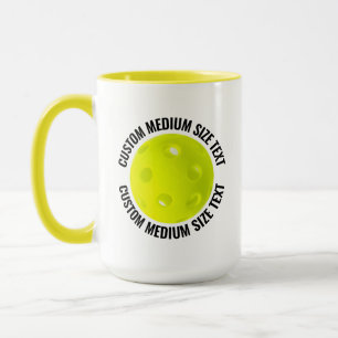 Taza Texto Mediano YELLOW Combo 15oz Pickleball Persona