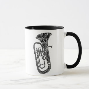 Taza Texto negro en forma de Eufonio
