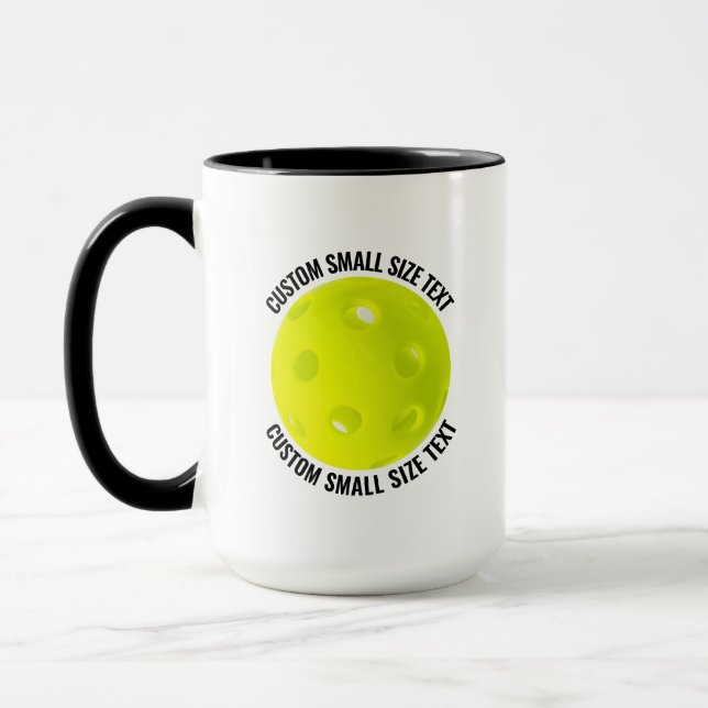 Taza Texto Pequeño BLACK Combo 15oz Pickleball Personal (Izquierda)